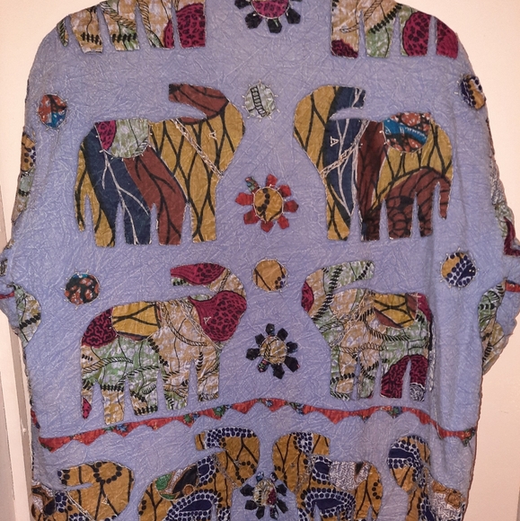 *HP* VINTAGE ELEPHANT THEMED PATCHWORK BOHO JACKET BY TRÈSKA | 3XL - Picture 3 of 5